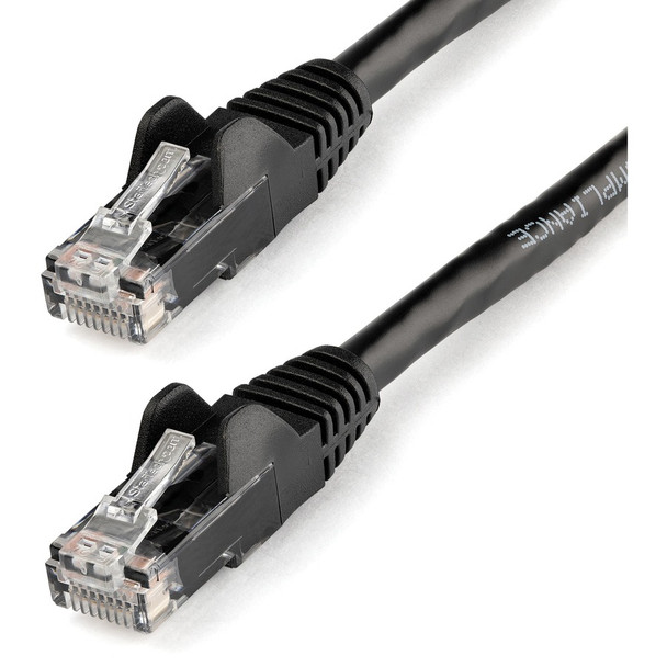 StarTech.com 15ft CAT6 Ethernet Cable - Black Snagless Gigabit - 100W PoE UTP 650MHz Category 6 Patch Cord UL Certified Wiring/TIA N6PATCH15BK
