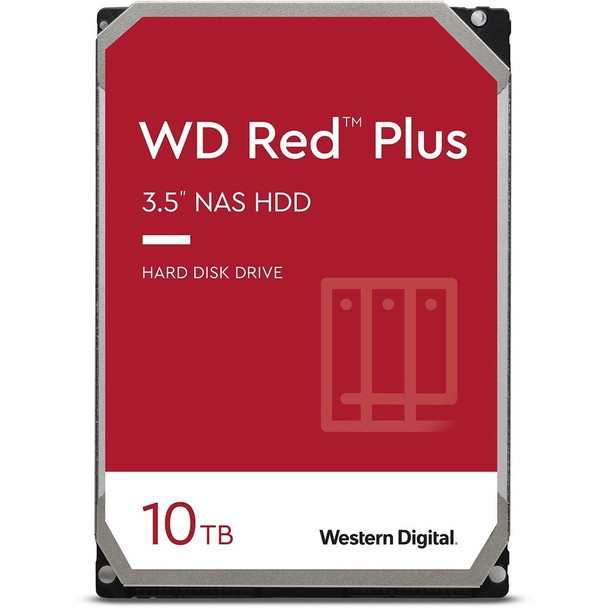 Western Digital Red Plus WD101EFBX 10 TB Hard Drive - 3.5" Internal - SATA (SATA/600) - Conventional Magnetic Recording (CMR) Method WD101EFBX