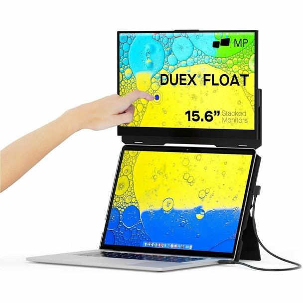 Duex Float Mobile Pixels 15.6" Stacked Portable Screens, Full HD IPS 1080P Touchscreen Monitor with Built-in Kickstand, USB Type-C/HDMI Plug and Play, Support Windows/Mac/Android/ChromeOS/Switch 101-1011P01