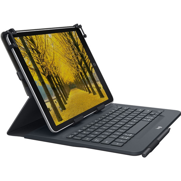 Logitech Universal Folio Keyboard/Cover Case (Folio) for 9" to 10" Amazon, Huawei, Samsung, Apple iPad Air, iPad (4th Generation), iPad (3rd Generation), iPad 2, Galaxy Tab A8, Galaxy Tab A7, Galaxy Tab S7, Galaxy Tab S6, Galaxy Ta 920-008334