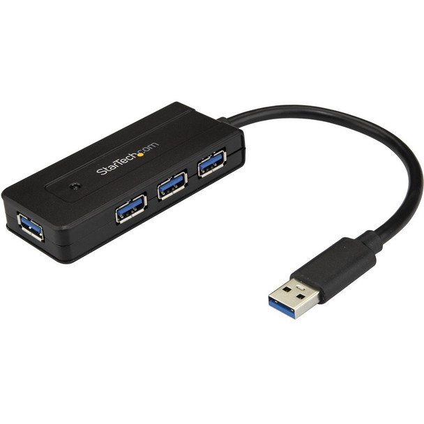 StarTech.com 4 Port USB 3.0 Hub SuperSpeed 5Gbps w/ Fast Charge - Portable USB 3.2 Gen 1 (5Gbps) Type-A Laptop/Desktop Hub - USB Bus/Self Powered ST4300MINI