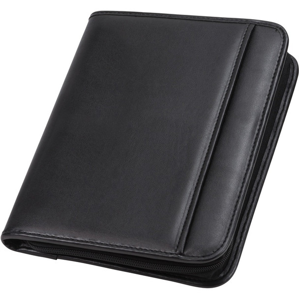 Samsill Junior Professional Padfolio with Secure Zippered Closure, 10.1 Inch Tablet Sleeve, and 7 by 10 Inch Notepad, Black, Junior (70821) 70821