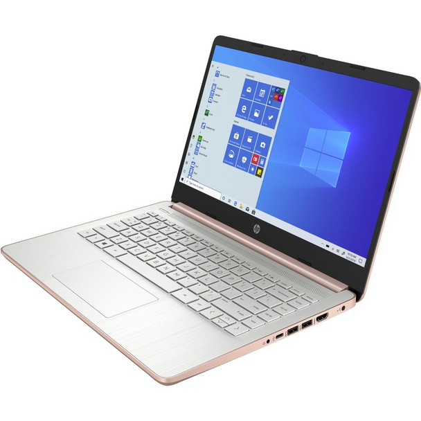 HP 14-dq0000 14-dq0030nr 14" Notebook - HD - 1366 x 768 - Intel Celeron N4020 Dual-core (2 Core) 1.10 GHz - 4 GB Total RAM - 64 GB Flash Memory - Pale Rose Gold, Natural Silver 47X77UA#ABA