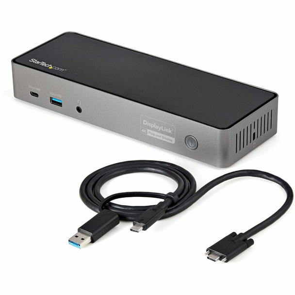 StarTech.com USB-C & USB-A Dock - Hybrid Triple Monitor Laptop Docking Station DisplayPort & HDMI 4K 60Hz/85W PD/6x USB/GbE/USB 3.1 Gen 2 DK31C3HDPD