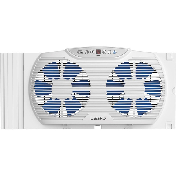 Lasko Electrically Reversible Twin Window Fan with Bluetooth W09560