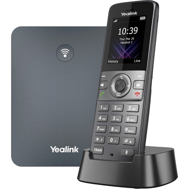 Yealink W73P IP Phone - Cordless - Corded - DECT - Wall Mountable - Space Gray, Classic Gray 1302022