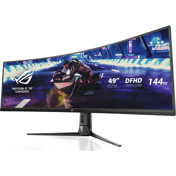 Asus ROG Strix XG49VQ 49" Class Double Full HD (DFHD) Curved Screen Gaming LCD Monitor - 32:9 - Black XG49VQ