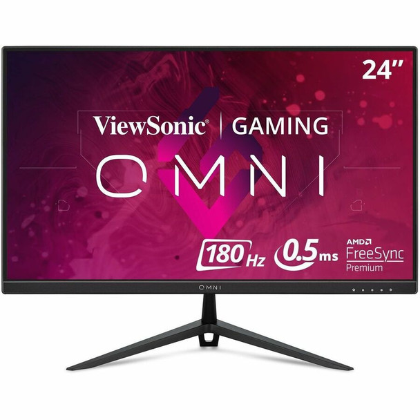 ViewSonic OMNI VX2428 24 Inch Gaming Monitor 180hz 0.5ms 1080p IPS with FreeSync Premium, Frameless, HDMI, and DisplayPort VX2428