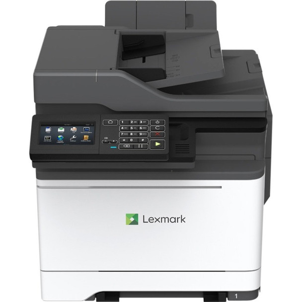 Lexmark CX522ade Laser Multifunction Printer-Color-Copier/Fax/Scanner-35 ppm Mono/35 ppm Color Print-2400x600 Print-Automatic Duplex Print-85000 Pages Monthly-251 sheets Input-Color Scanner-1200 Optical Scan-Color Fax-Gigabit Ether 42C7360