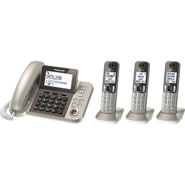 Panasonic KX-TGF353N DECT 6.0 Cordless Phone - Champagne Gold KX-TGF353N