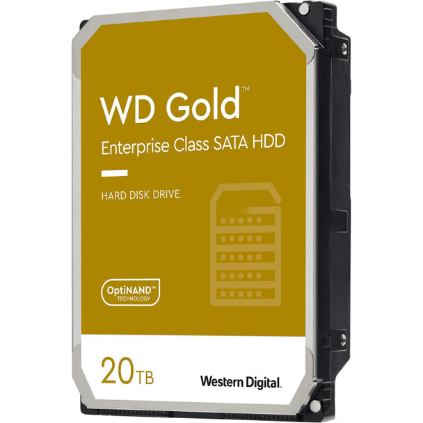 WD Gold WD202KRYZ 20 TB Hard Drive - 3.5" Internal - SATA (SATA/600) - Conventional Magnetic Recording (CMR) Method WD202KRYZ