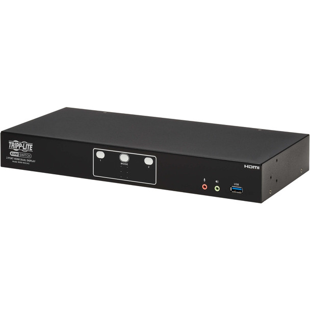 Tripp Lite by Eaton 2-Port HDMI Dual-Display KVM Switch - 4K 60 Hz, USB 3.2 Gen 1, HDCP 2.2, USB Sharing B006-HD2UA2