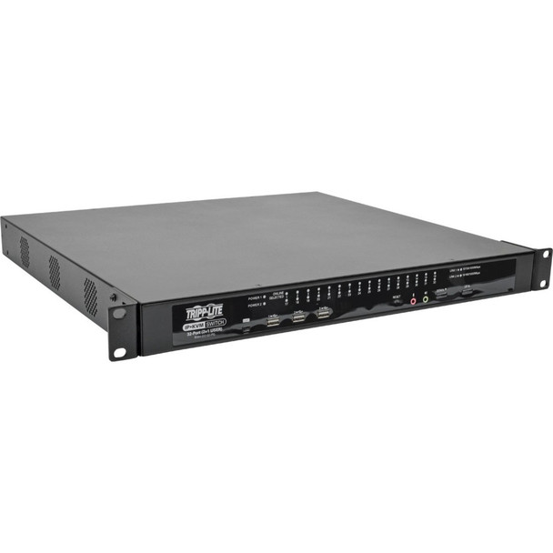 Tripp Lite by Eaton NetDirector 32-Port Cat5 KVM over IP Switch - Virtual Media, 2 Remote + 1 Local User, 1U Rack-Mount, TAA B064-032-02-IPG