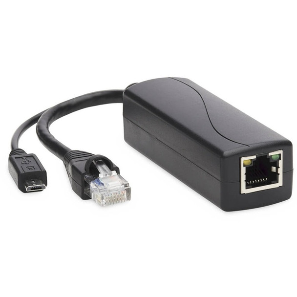 Tripp Lite by Eaton PoE to USB Micro-B and RJ45 Active Splitter - 802.af, 48V to 5V 1A, Up to 328.08 ft. (100 m) NPOE-SPL-G-5VMU