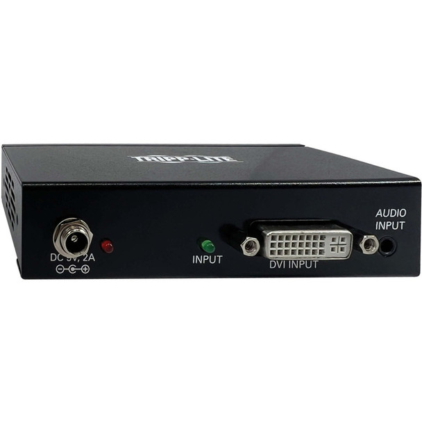 Tripp Lite by Eaton 2-Port DVI Splitter with Audio and Signal Booster, Single-Link 1080p @ 60 Hz (DVI-D F/2xF), International Plug Adapters, TAA B116-002A-INT