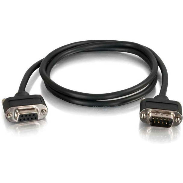 C2G 10ft Serial RS232 DB9 Cable with Low Profile Connectors M/F - In-Wall CMG-Rated 52158