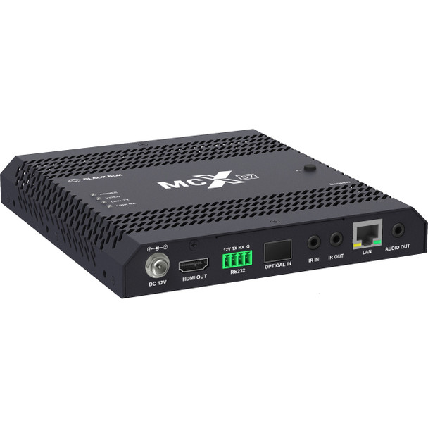 Black Box MCX S7 4K60 Network AV Decoder - HDCP 2.2, HDMI 2.0, 10-GbE Fiber MCX-S7-FO-DEC