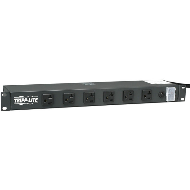 Tripp Lite by Eaton 1U Rack-Mount Power Strip, 120V, 20A, L5-20P, 12 Outlets (6 Front-Facing, 6-Rear-Facing) 15 ft. (4.57 m) Cord RS-1215-20T