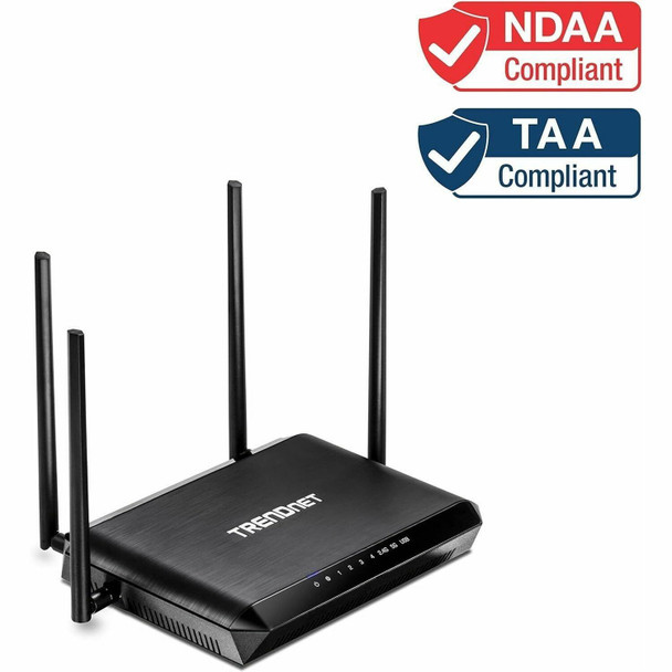 TRENDnet AC2600 MU-MIMO Wireless Gigabit Router, Increase WiFi Performance, WiFi Guest Network, Gaming-Internet-Home Router, Beamforming, 4K streaming, Quad Stream, Dual Band Router, Black, TEW-827DRU TEW-827DRU