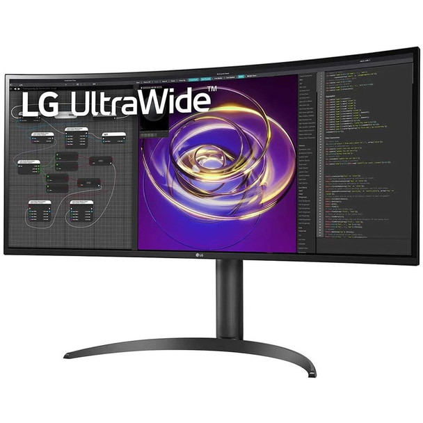 LG Ultrawide 34BP85CN-B 34" Class UW-QHD Curved Screen Gaming LCD Monitor - 21:9 - Glossy Black, Black Hairline, Textured Black 34BP85CN-B