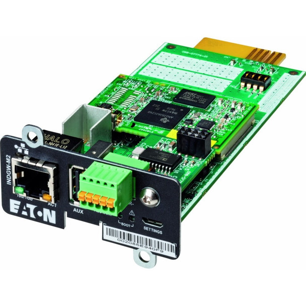 Eaton Cybersecure Gigabit Industrial Gateway Card for UPS and PDU, UL 2900-1 and IEC 62443-4-2 Certified INDGW-M2