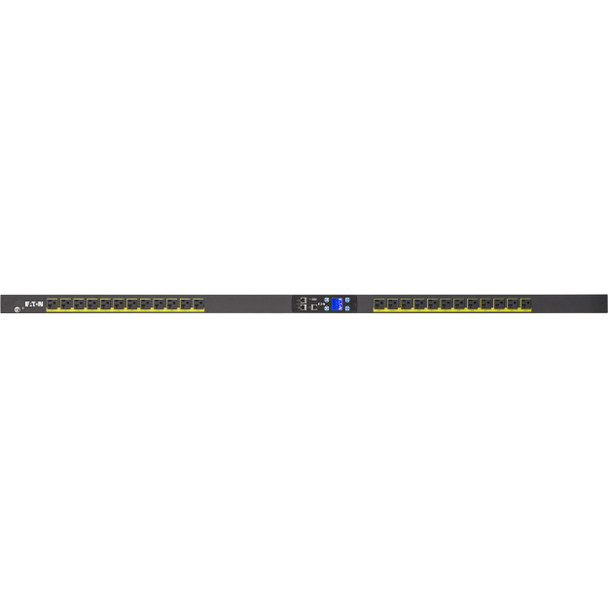 Eaton Metered Input rack PDU, 0U, 5-20P, L5-20P input, 1.92 kW max, 120V, 16A, 10 ft cord, Single-phase, Outlets: (24) 5-20R EMI101-10