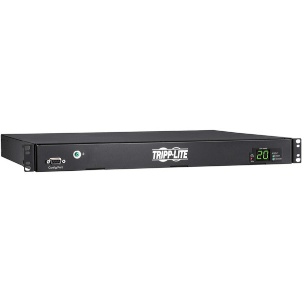 Tripp Lite by Eaton PDU 3.8kW 200-240V Single-Phase ATS/Local Metered PDU - 8 C13 and 2 C19 Outlets Dual C20 Inlets 12 ft. Cords 1U TAA PDUMH20HVATS