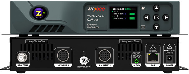 ZeeVee ZvPro 620 Dual Channel Component/VGA Encoder/QAM Modulator