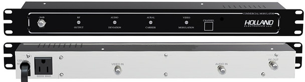 Holland HSM55 Single Channel SAW Filtered Rack Mount RF Modulator for Private Cable TV Systems. Available in channels 2-125.