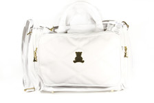 BL BABY - Elegance Collection - Medium -crossbody Bag - Thermal Compartment - Synthetic Material - White Color - 5" x 15" x 10" (LWH) - SMS