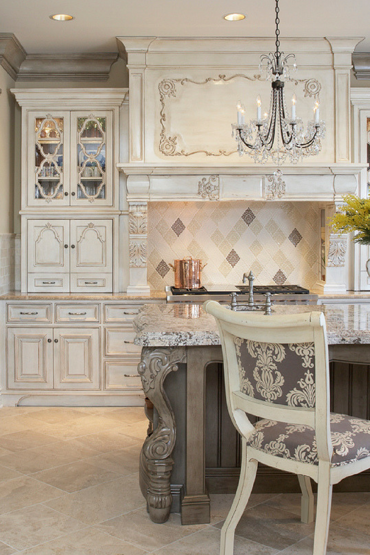 Beautiful Luxury Kitchen with Damask Handmade Tile Julep Tile Company