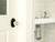 Handmade ceramic subway tile with decorative pearl trim in unique hallway niche