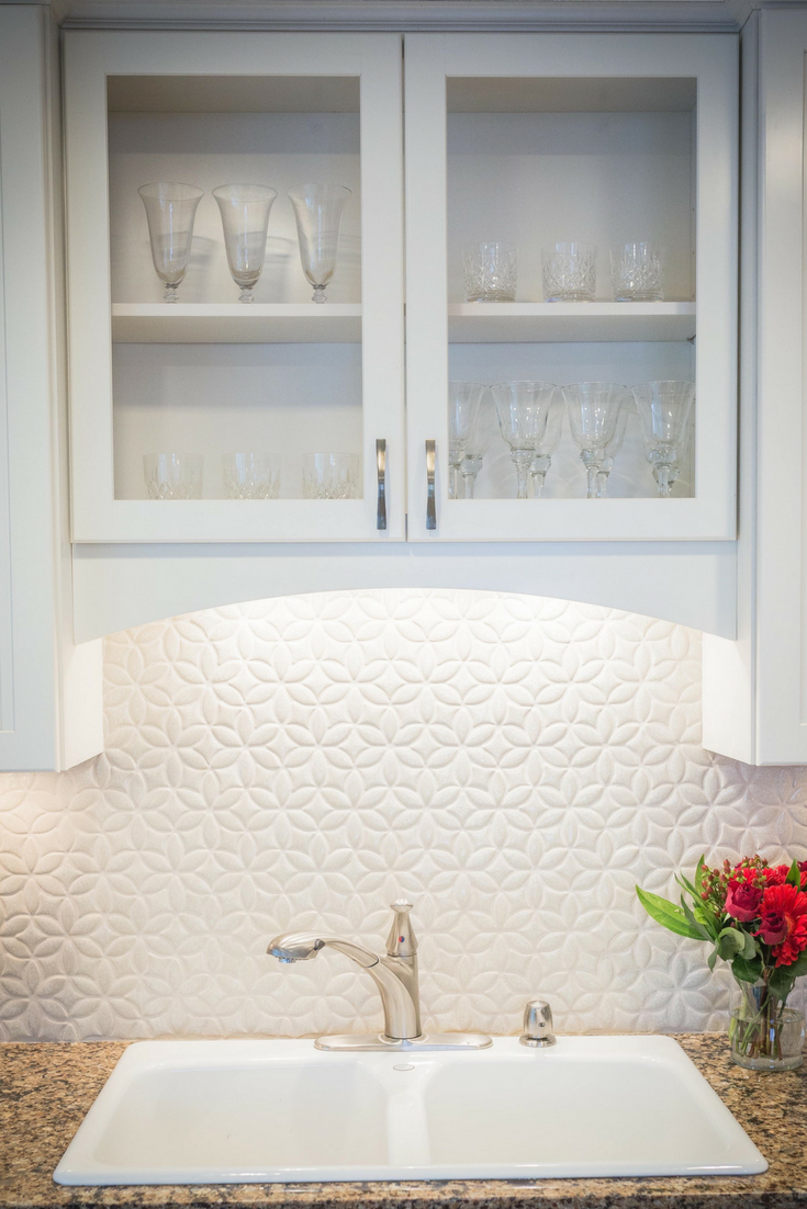 Modern Rustic Kitchen with Damask Handmade Tile Julep Tile Company