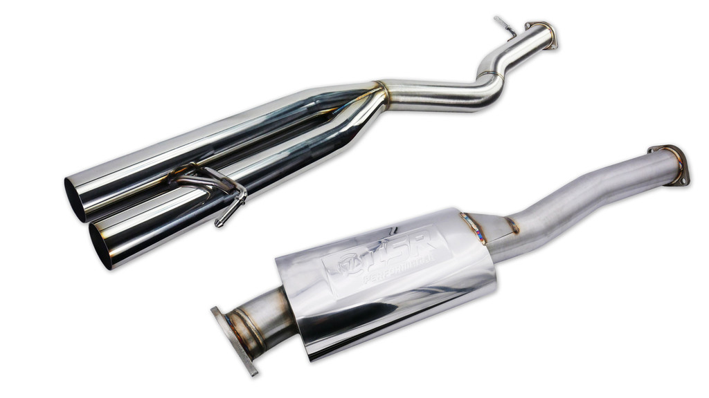 ISR G35 Sedan exhaust system with straight pipes and 3 inch tubing