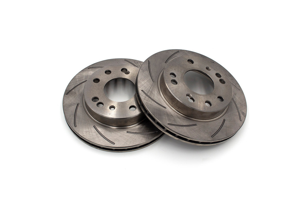 ROFU Max Street Friction Slotted Front Rotors 4 & 5 Lug - Nissan 240SX S13 / S14
