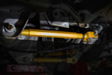 ISR Performance Nissan 350Z rear bucket delete arms that help adjust toe angle installed