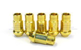 SQUARE Aluminum 7075 Type-2 Lug Nuts M12X1.25 - GOLD