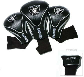 Raiders Las Vegas Oakland NFL Contour Golf Club Head Cover Set Embroidered Logo