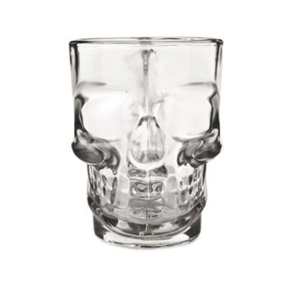 Skull 8510 Beer Stein 3D Figural Glass Mug Cup 16 oz