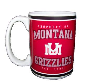 Property of University of Montana 15 oz Grizzlies Ceramic Coffee Mug Tea Cup