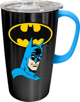 Batman 18535 Stainless Steel w/ Handle Coffee Tea Travel Mug Cup 18 oz 6" H