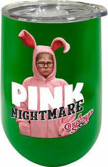 A Christmas Story 16989 Pink Nightmare Stainless Steel Stemless Wine Glass 16 oz