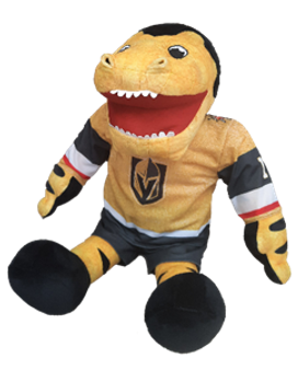 Las Vegas Golden Knights NHL Mascot Chance Gold Jersey Stuffed Animal Plush 16"