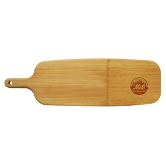 New York Mets 2788 MLB Etched Logo Small Bamboo Paddle Cutting & Serving Board