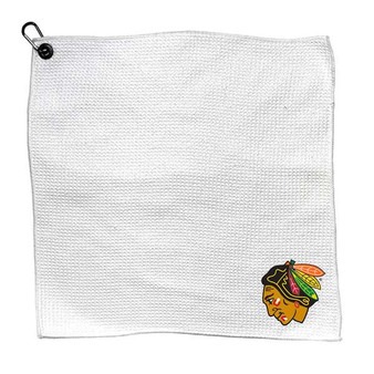 Chicago Blackhawks  NHL 15 X 15" Microfiber Waffle Golf Towel w/ Carabiner Clip