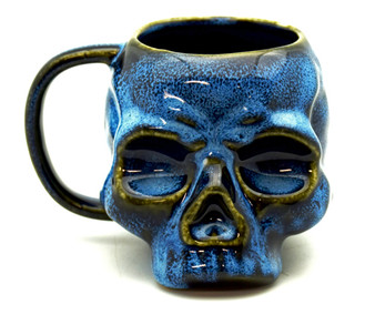 3D Skull Mug 3255 Midnight Blue Ceramic Coffee Mug Tea Cup 16 oz