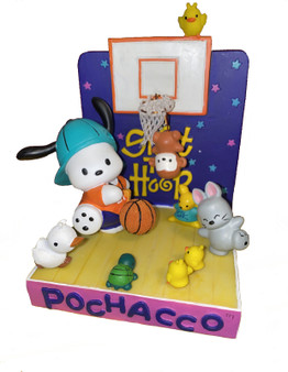 Pochacco PO89421 Puppy Basketball Blast Bookend Figurine Sanrio