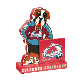 Colorado Avalanche NHL 844356 Mascot Bernie the St. Bernard Dog Wood Desk Sign