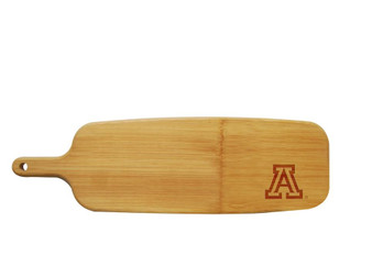 Arizona Wildcats 2788 NCAA Etched Logo Small Bamboo Wood Paddle Cutting & Serving Board