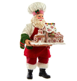 Santa FA0187 Gingerbread Chef Train 11" H Kurt Adler